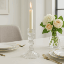 Świecznik dekoracyjny, szklany Glamour 13 cm – SW15