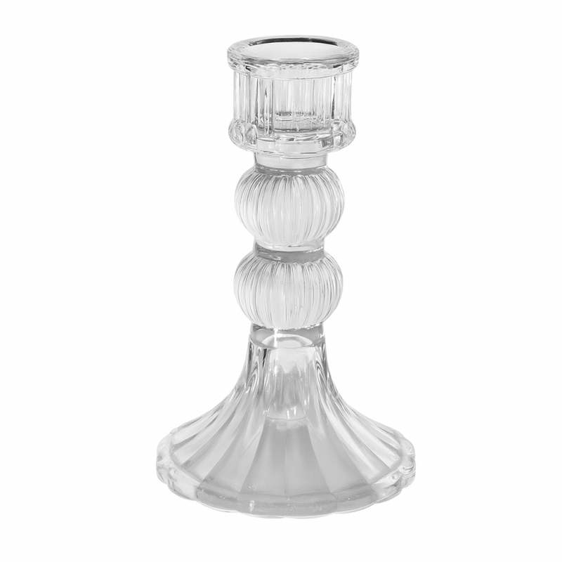 Świecznik dekoracyjny, szklany Glamour 13 cm - SW15 - obrazek 3