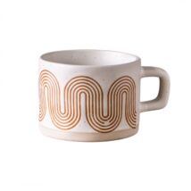 Kubek ceramiczny, geometryczny wzór, 250ml – KB29
