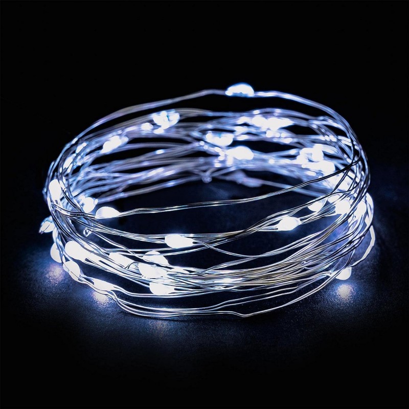 Światełka lampki na żyłce wewnętrzne 20 LED ZIMNE BIAŁE LAMP25B - obrazek 2