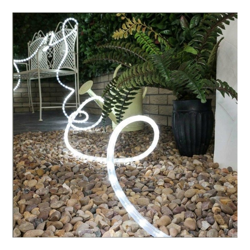 Wąż świetlny, lampki zewnętrzne 18,5 metra ZIMNE BIAŁE LAMP30B - obrazek 4