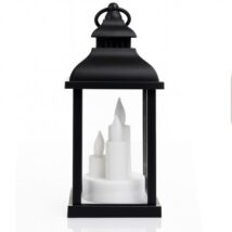 Lampion dekoracyjny LED z imitacją świec 10 x 22 cm – LAMP52CZ