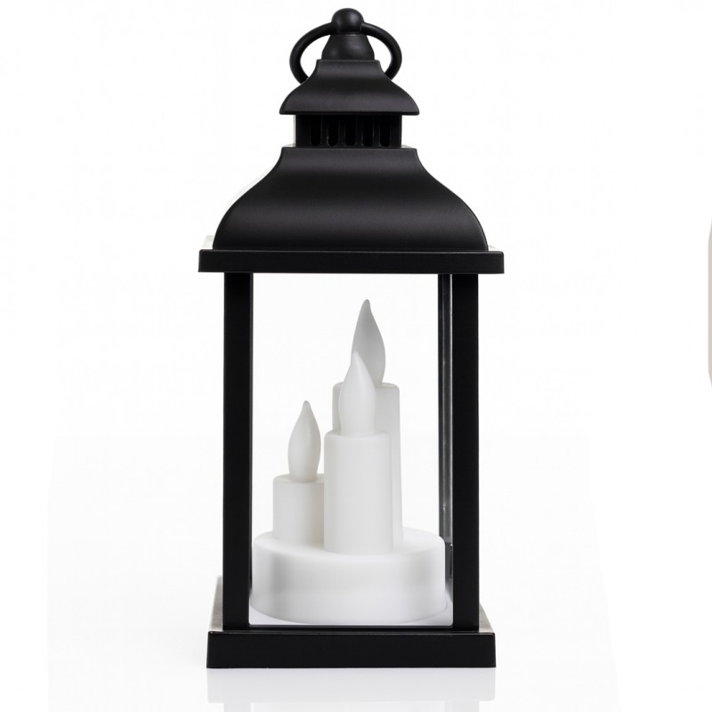 Lampion dekoracyjny LED z imitacją świec 10 x 22 cm - LAMP52CZ