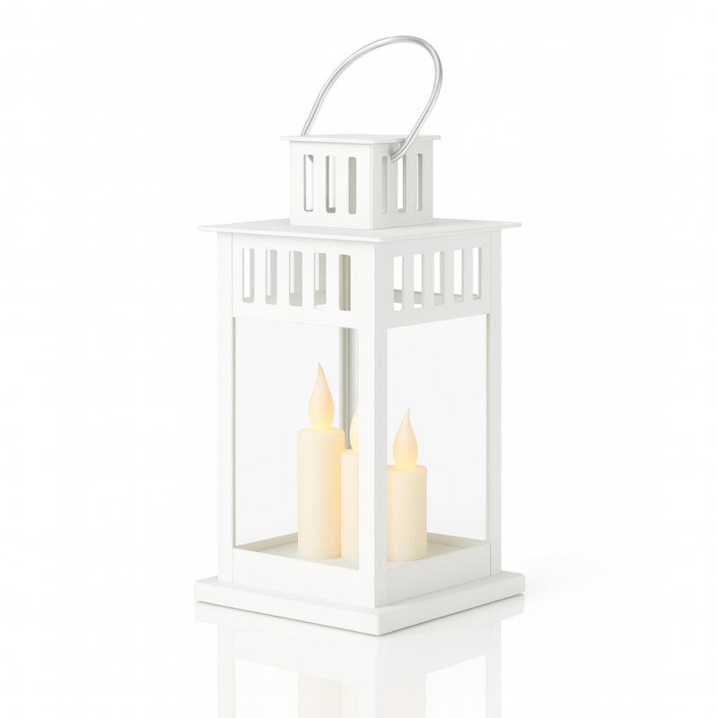 Lampion dekoracyjny LED z imitacją świecy 8 x 15 cm - LAMP57B