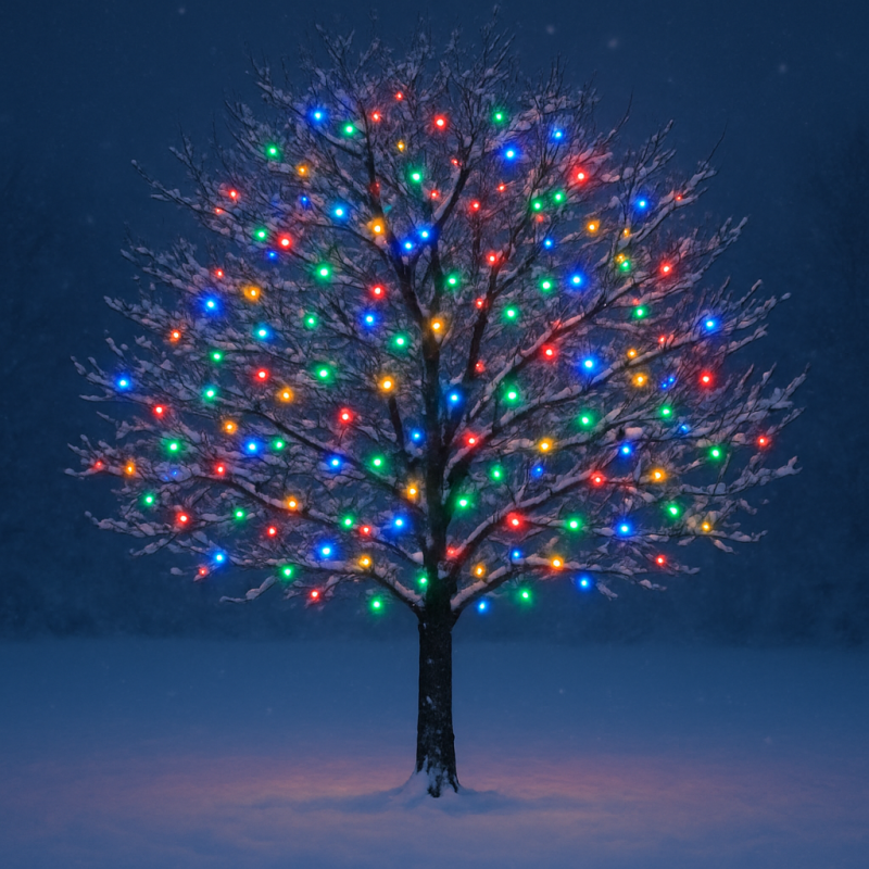 Zewnętrzne/ wewnętrzne lampki choinkowe drucik 1000LED 100m, multikolor LAMP35MULTI - obrazek 5