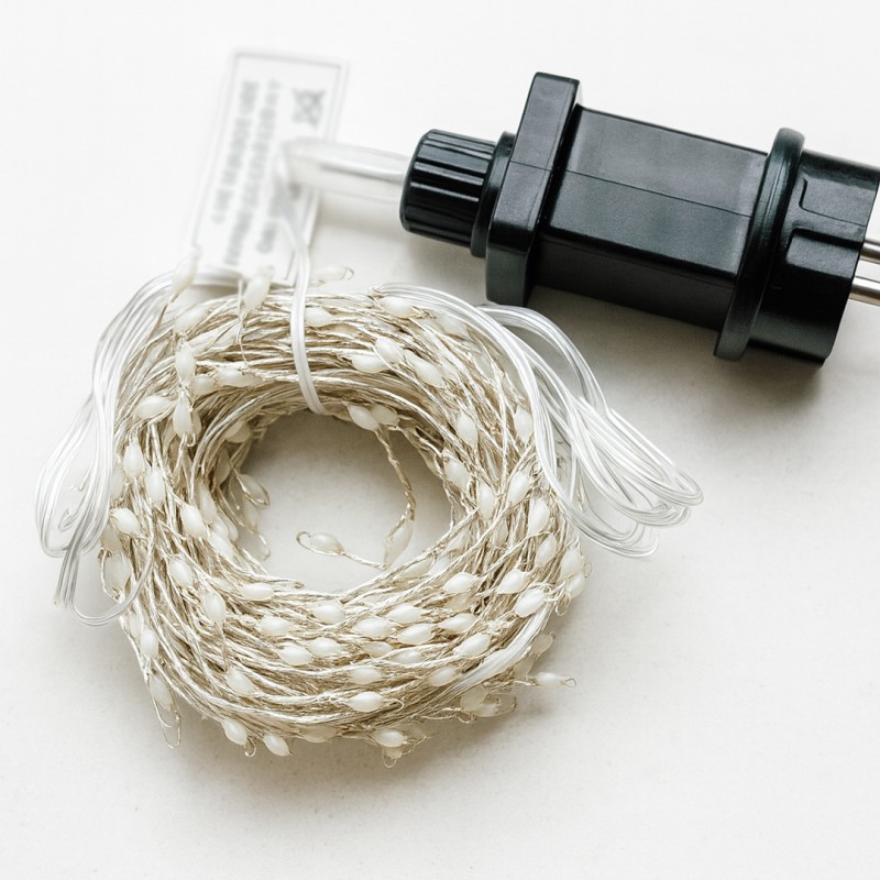 Zewnętrzne/wewnętrzne lampki choinkowe ryż 450 LED 17m, barwa ciepłe białe do dekoracji LAMP60CB - obrazek 2