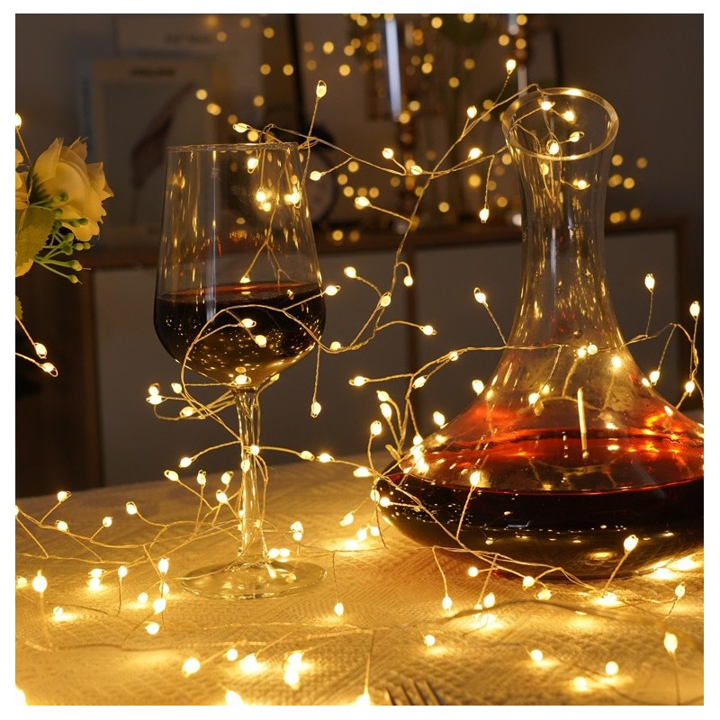 Zewnętrzne/wewnętrzne lampki choinkowe ryż 450 LED 17m, barwa ciepłe białe do dekoracji LAMP60CB - obrazek 3