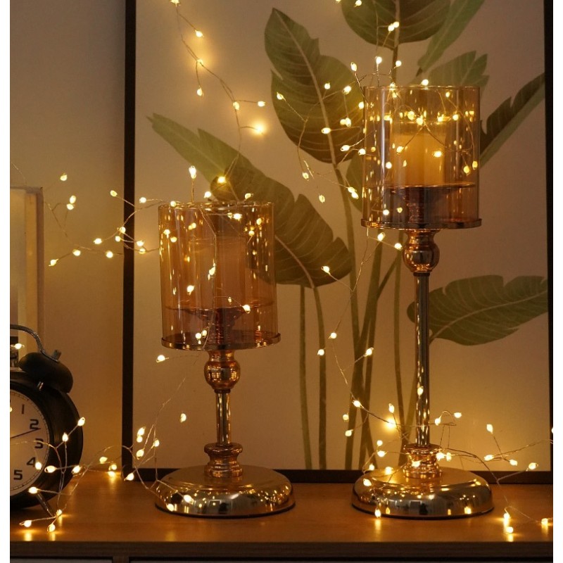 Zewnętrzne/wewnętrzne lampki choinkowe ryż 450 LED 17m, barwa ciepłe białe do dekoracji LAMP60CB - obrazek 4