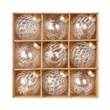 Komplet bombek 9 szt. opakowaniu 8cm, bombki na choinkę BSN61