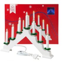 Świecznik adwentowy LED, ciepła biel 7 świec lampka biała LAMP61