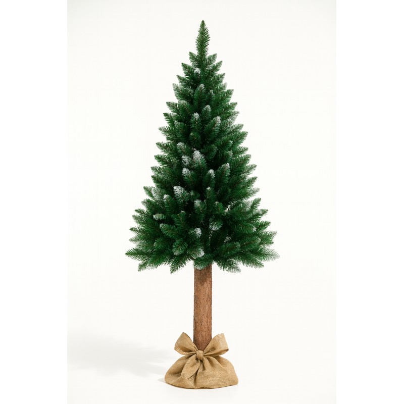 CHOINKA NA PNIU Z SOSNY, SZTUCZNA jak żywa ŚWIERK 180 CM GĘSTA OŚNIEŻONA CHO09