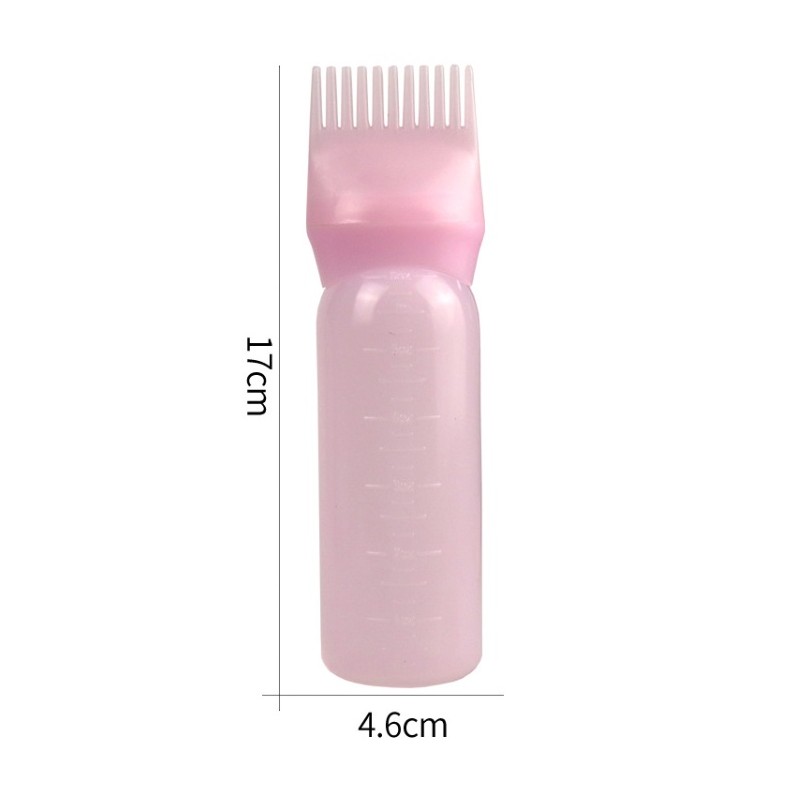 Grzebień, aplikator butelka, szczotka z podziałką do wcierek, farb i maseczek do włosów 60 ml SCZ06R - obrazek 2