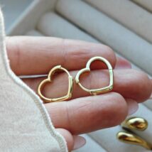 Kolczyki ze stali szlachetnej platerowane 14k złotem, zapięcie angielskie KST3423