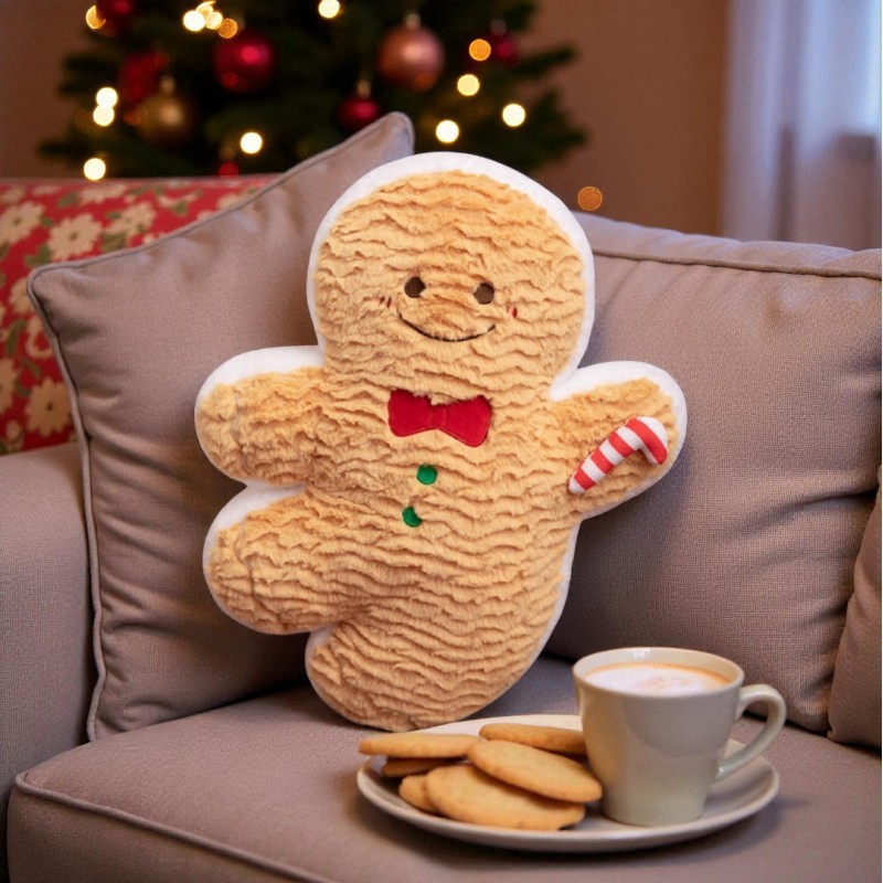 Poduszka w kształcie Pierniczka piękna welurowa 45 cm PDS17 - obrazek 3