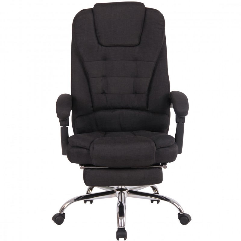 Fotel biurowy obrotowy BOSS z podnóżkiem - czarny MATERIAŁ KO22CZ-MAT - obrazek 6