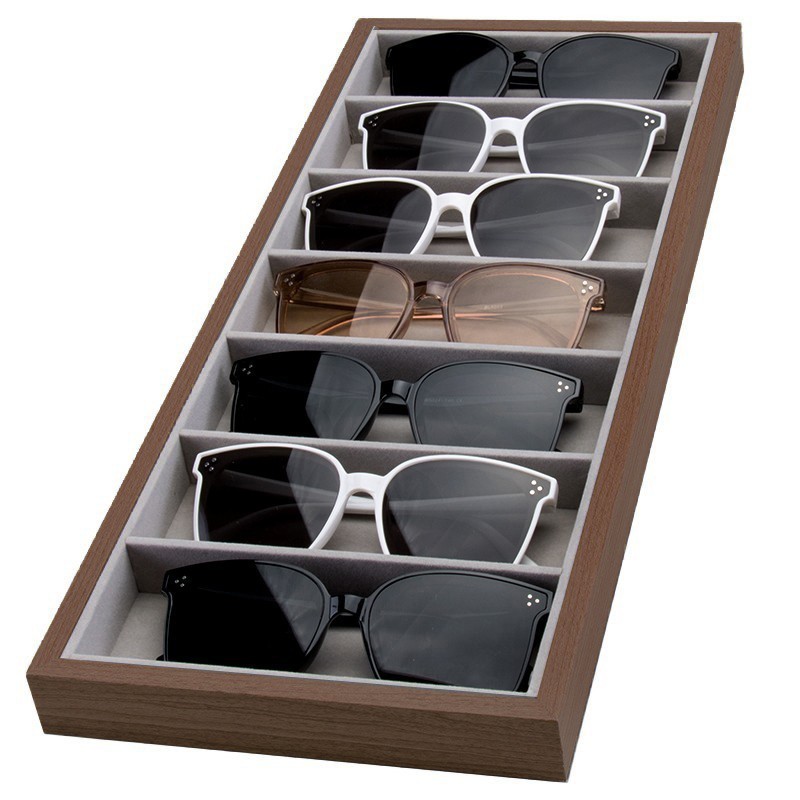 Szkatułka 7 przegródek na okulary lub akcesoria, etui, organizer PDMDF08 - obrazek 4