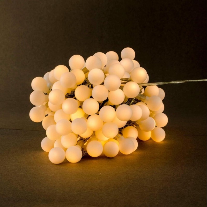 Światełka lampki kulki wewnętrzne/ zewnętrzne 71 LED Białe Ciepłe, 2 tryby LAMP46 - obrazek 2