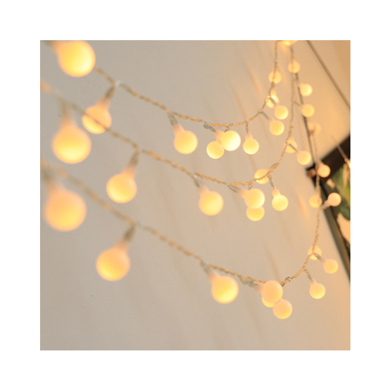 Światełka lampki kulki wewnętrzne/ zewnętrzne 71 LED Białe Ciepłe, 2 tryby LAMP46 - obrazek 6