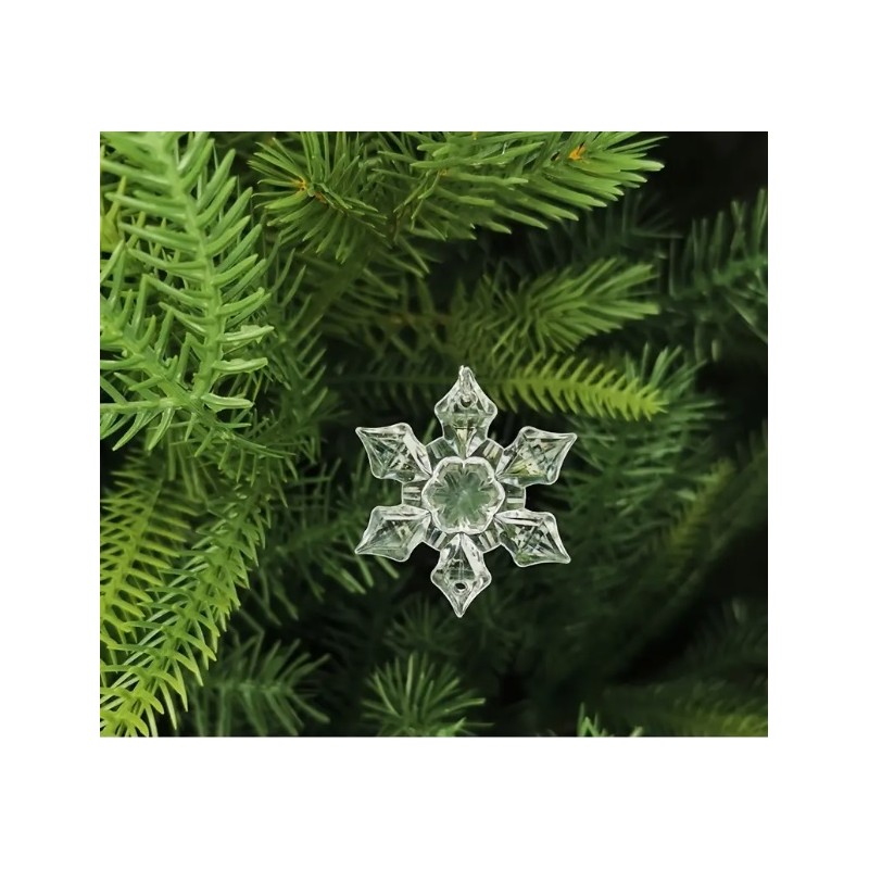 Zestaw zawieszek transparentne śnieżynki 12szt. w opakowaniu BSN71 - obrazek 2