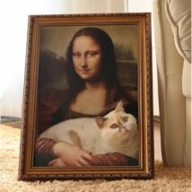 Drapak domek DLA KOTA – obraz ramka Mona Lisa, legowisko KOT29
