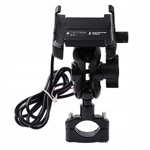 Uchwyt na telefon i ładowarka FreedConn MC10 + BM2R mocowanie do główki ramy - obrazek 3