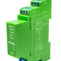 Shelly Pro Dimmer 2PM Wbudowany Ściemniacz światła Niebieski, Zielony, Szary