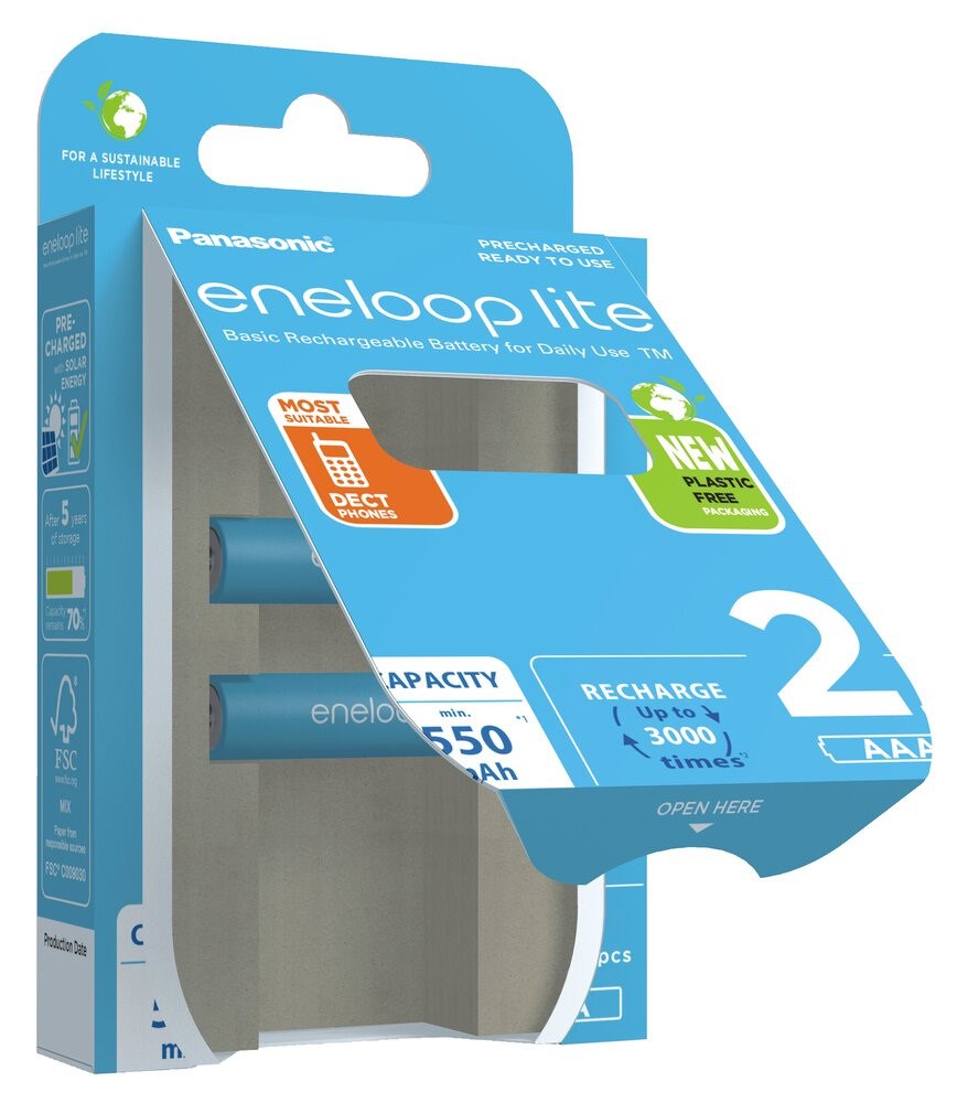 PANASONIC ENELOOP LITE AAA 550mAh 2 szt - obrazek 3