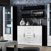 Witryna SOHO S1 czarny/ biały połysk