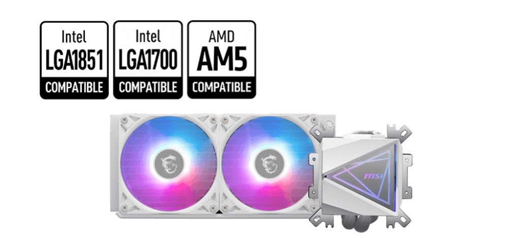 Chłodzenie wodne MSI MAG CORELIQUID I240 WHITE - obrazek 4