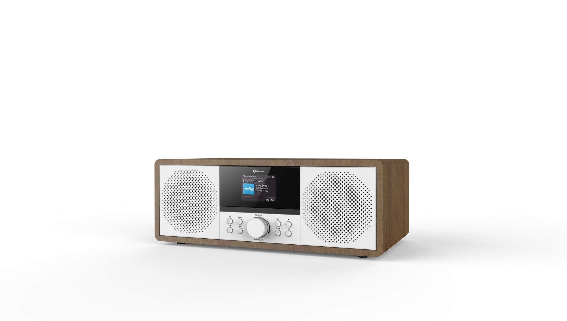 Wieża stereo Denver MIR-270DW z radiem internetowym dark wood - obrazek 4