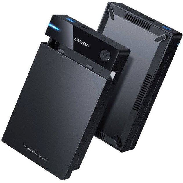 Ugreen Obudowa na dysk SATA 3,5'' HDD; USB 3.0 (czarny) - obrazek 3