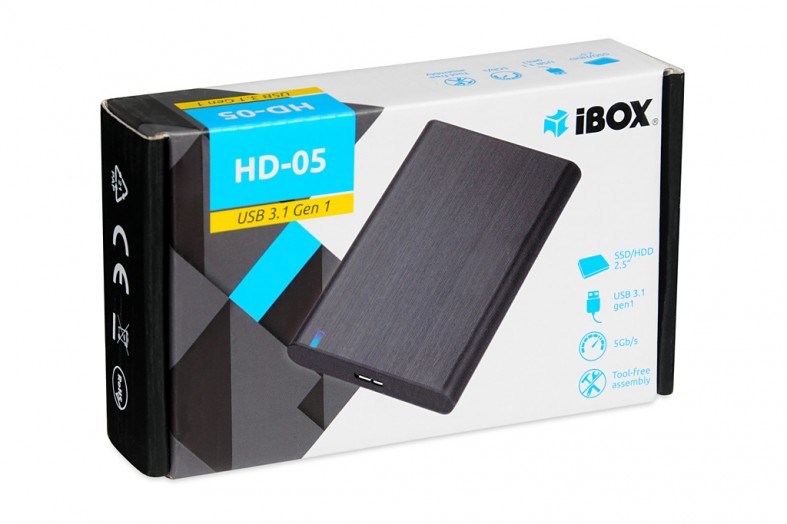 OBUDOWA I-BOX HD-05 ZEW 2,5" USB 3.1 GEN.1 BLACK - obrazek 3