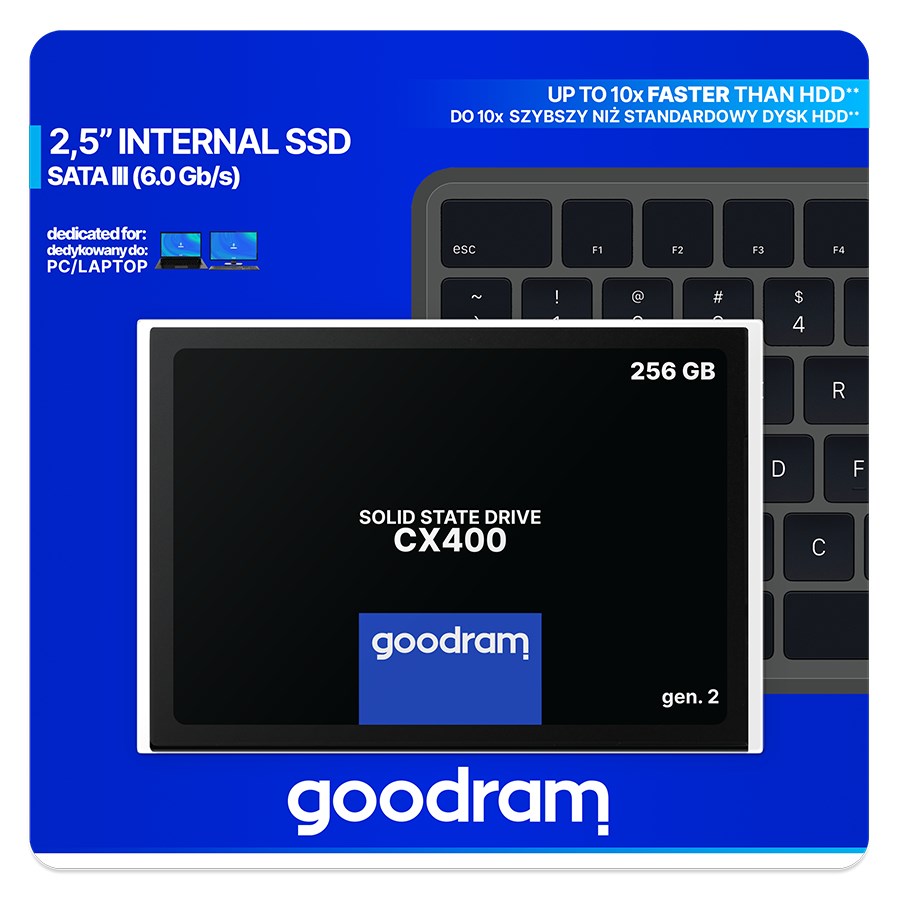 SSD GOODRAM CX400 Gen. 2 256GB SATA III 2,5 RETAIL - obrazek 4