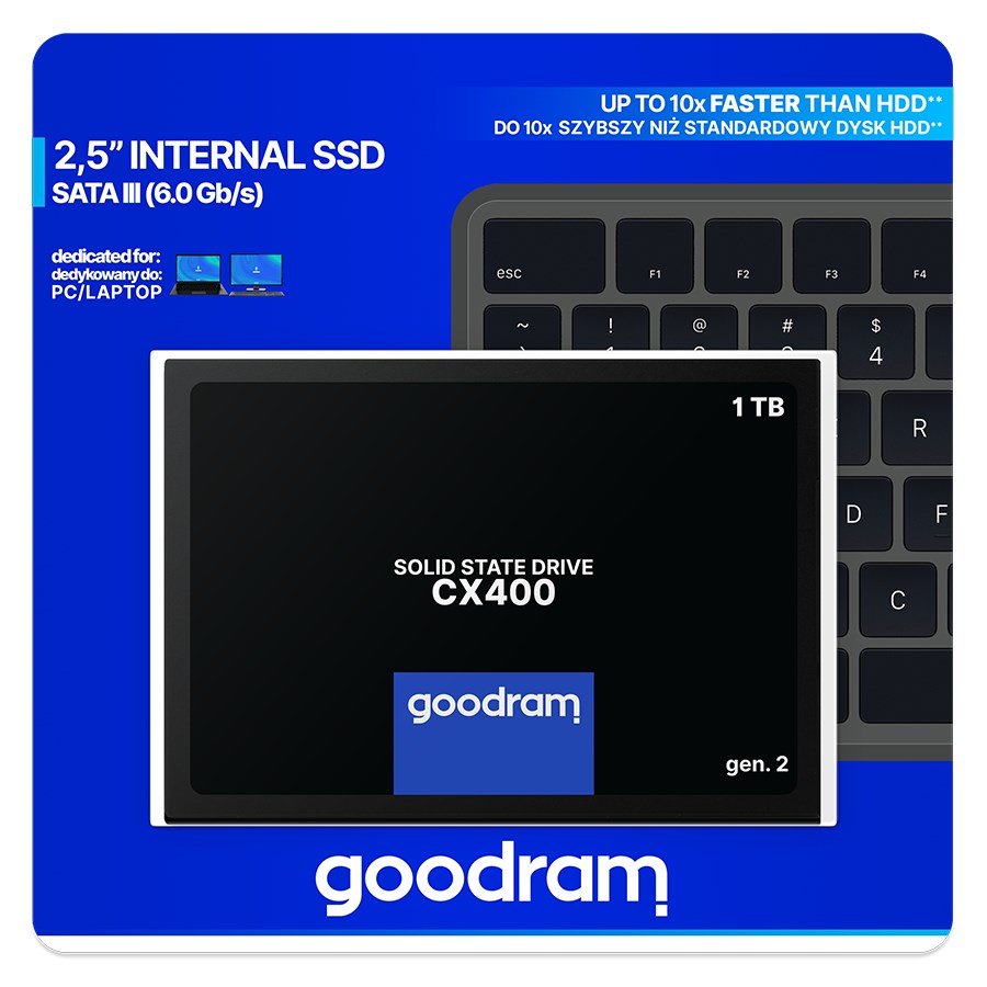 DYSK SSD GOODRAM CX400 Gen2 1TB SATA III 2,5 RETAIL - obrazek 4