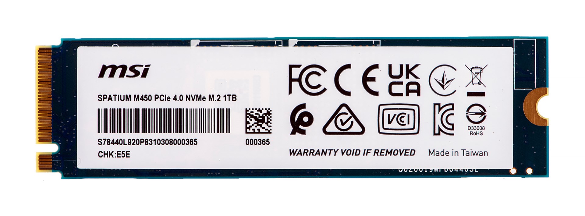 Dysk SSD MSI SPATIUM M450 PCIe 4.0 NVMe M.2 1TB - obrazek 3