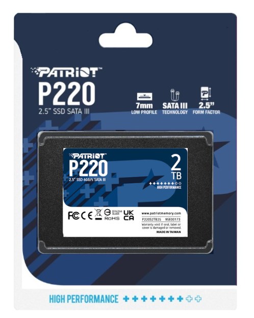 SSD PATRIOT P220 2TB SATA3 2,5" P220S2TB25 - obrazek 3