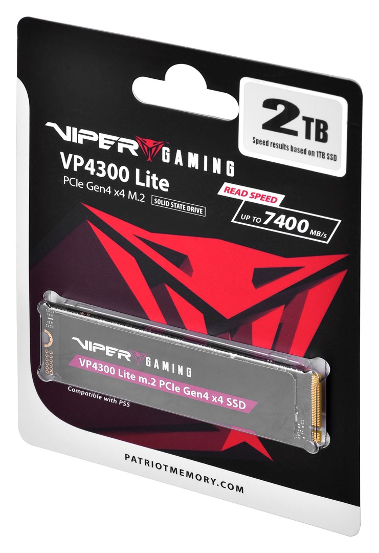 Patriot Viper VP4300L M.2 PCI-Ex4 NVMe 2TB 7.2 / 6. - obrazek 3