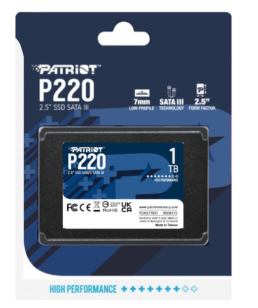 SSD PATRIOT P220 1TB SATA 2,5" - obrazek 4
