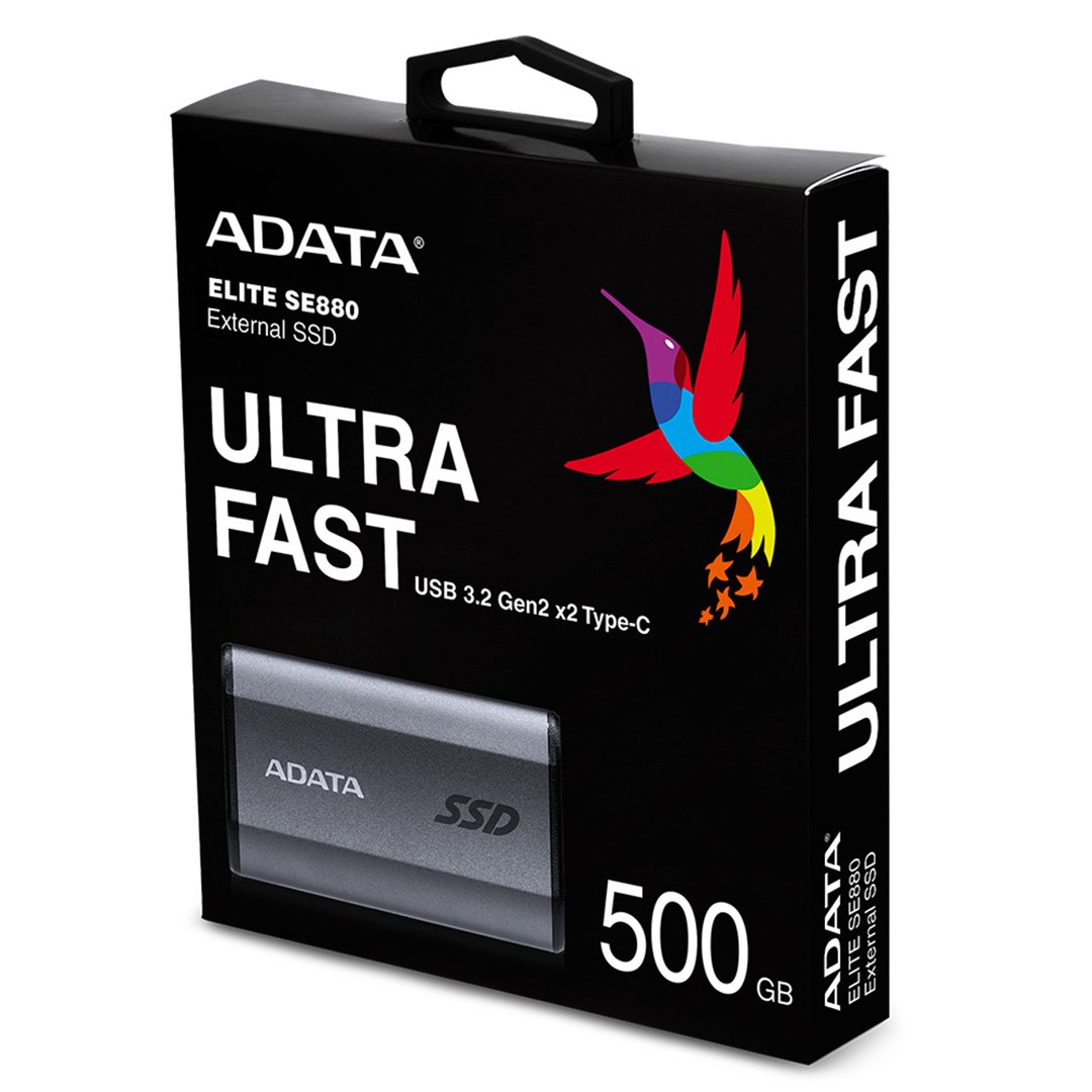 Dysk zewnętrzny SSD ADATA Elite SE880 500GB Szary - obrazek 3