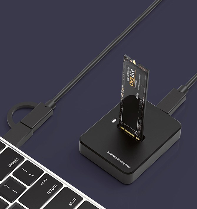 GEMBIRD STACJA DOKUJĄCA DO DYSKÓW M.2 SATA I NVME SSD CZARNA - obrazek 4