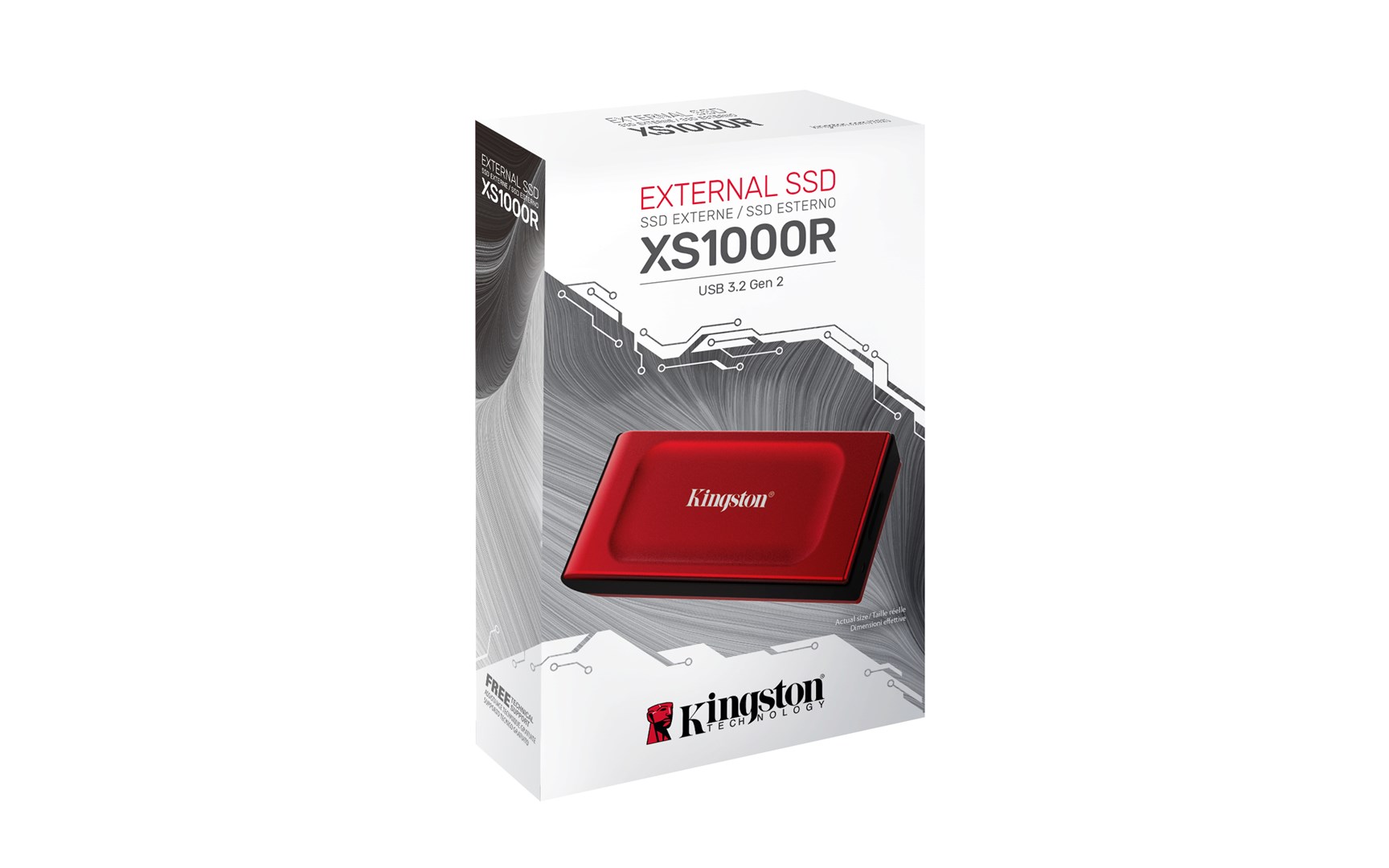 KINGSTON DYSK SSD 1000G PORTABLE XS1000R RED - obrazek 4