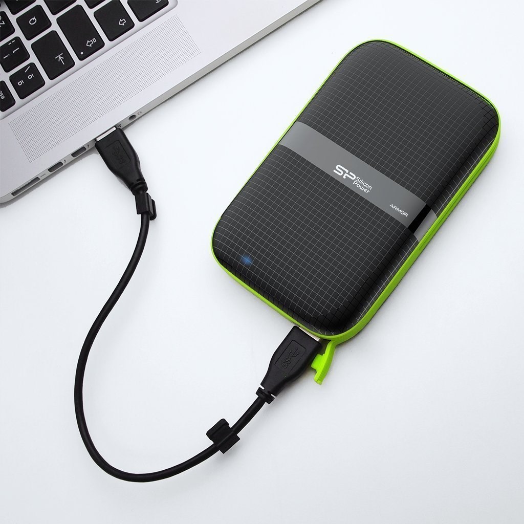 Dysk zewnętrzny HDD Silicon Power Armor A60 (4TB; 2.5"; USB 3.2; 5400 obr/min; Green-Black; SP040TBPHDA60S3K) - obrazek 3