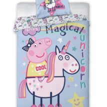 Pościel młodzieżowa dziecięca Świnka Peppa 022 140x200cm + poduszka 70x90cm