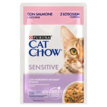 Purina Cat Chow Sensitive z łososiem i cukinią w sosie – mokra karma dla kota – 85 g