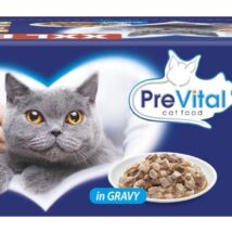PREVITAL – Z kurczakiem, cielęciną, łososiem i wątróbką w sosie – karma dla kota 48x100g