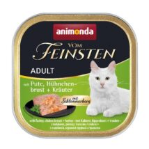 ANIMONDA Vom Feinsten Classic Cat indyk, pierś z kurczaka i zioła – mokra karma dla kota – 100g