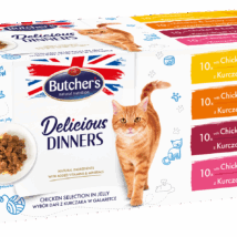 BUTCHER’S Delicious Dinners Jumbo Pack – mokra karma dla kota – 40×100 g