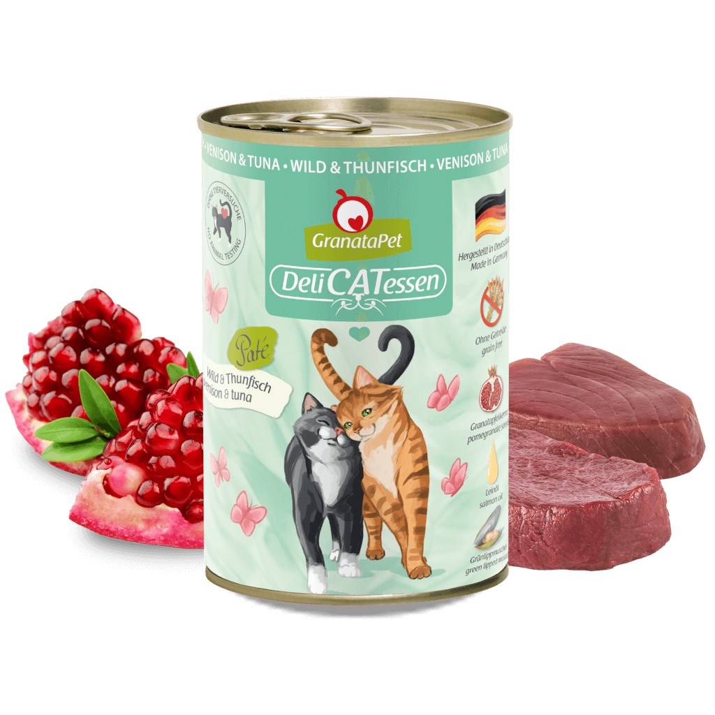 GranataPet DeliCatessen dziczyzna i tuńczyk mokra karma dla kota 400g - obrazek 3