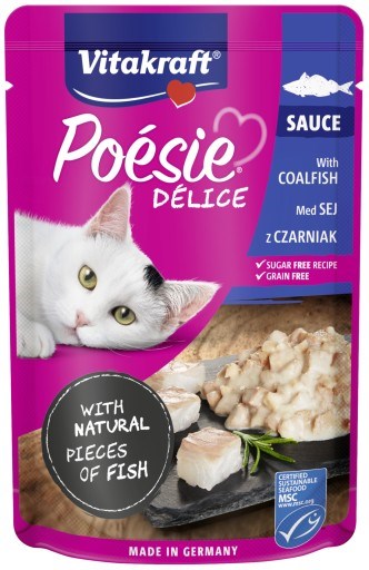 VITAKRAFT Poesie Delice w sosie multipack sauce rybny - mokra karma dla kota - 6+1 x 85g - obrazek 3