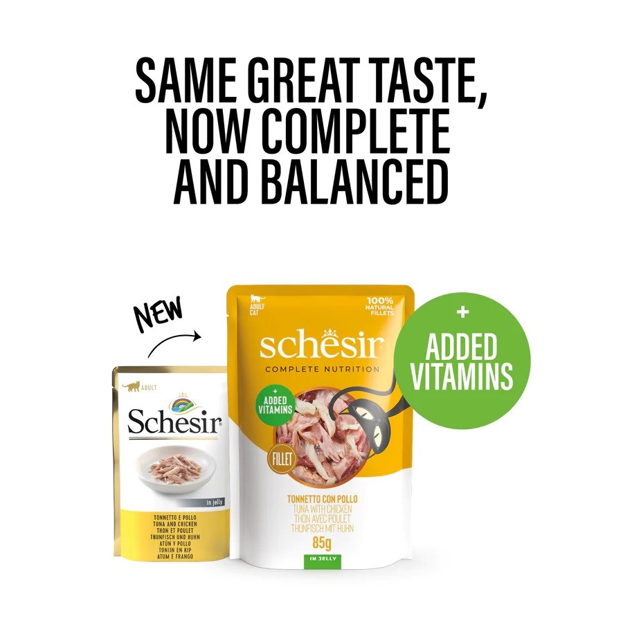 SCHESIR dla kotów Adult Tuńczyk z Filecikami z Kurczaka 85g - obrazek 3